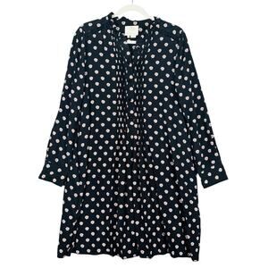 KATE SPADE NEW YORK 100% Silk
Poppy Floral Long Sleeve Pleated Swing
Dress Large